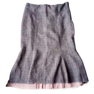 VINTAGE Gray and Pink Wiggle Skirt Fits Size 6 ---
